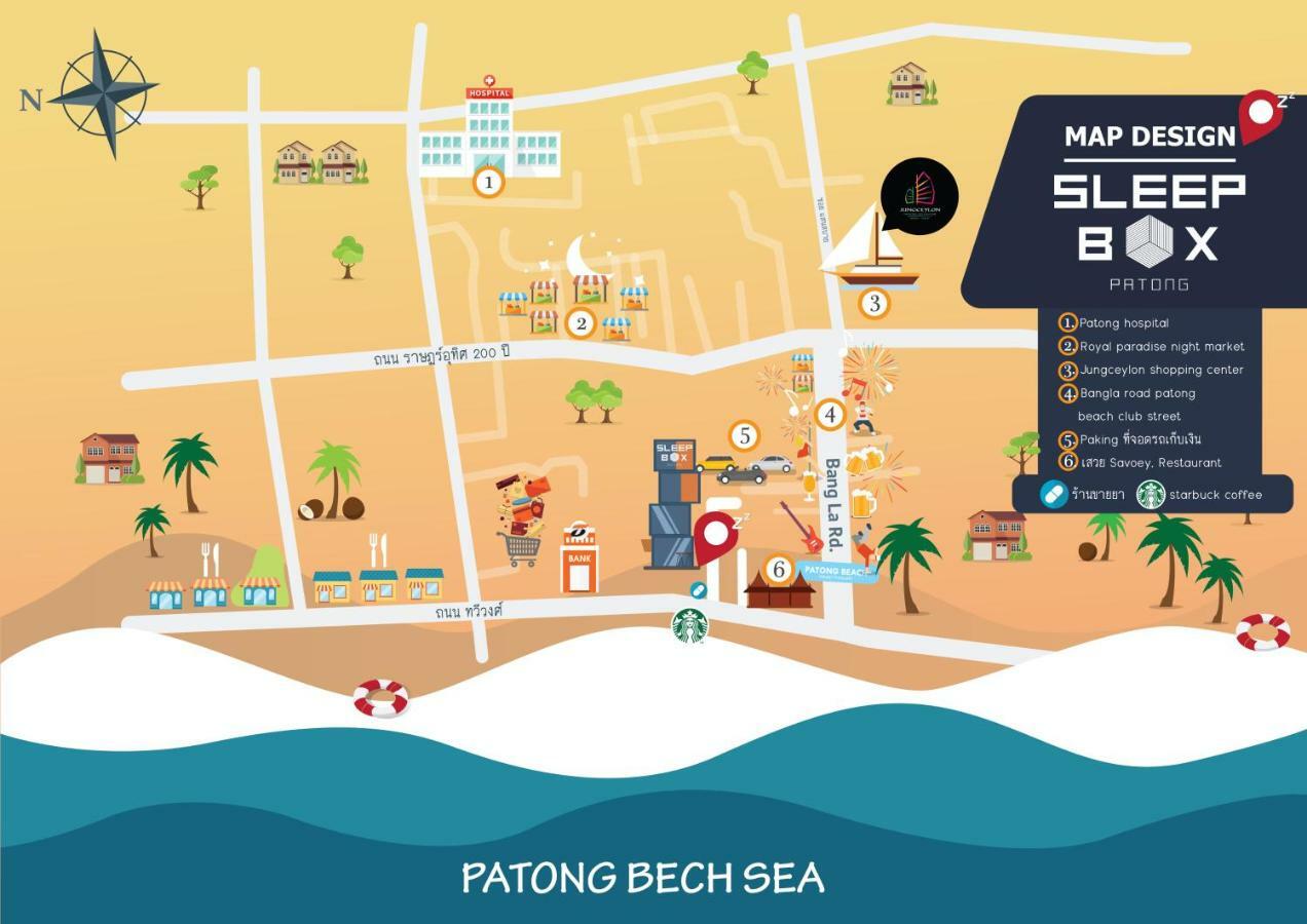 슬립 박스 빠통 호스텔 Patong 외부 사진
